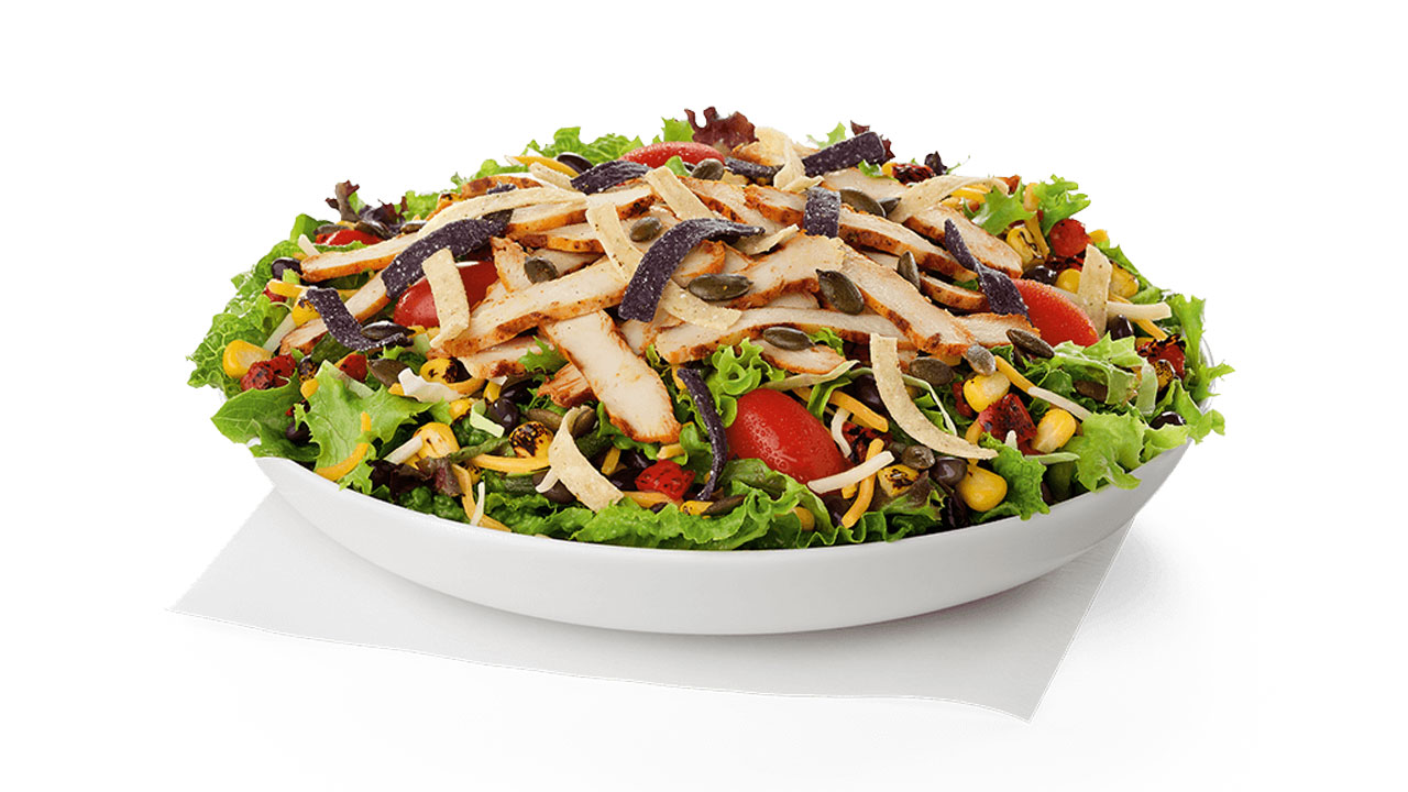 chick-fil-a southwest salad with spicy grilled fillet