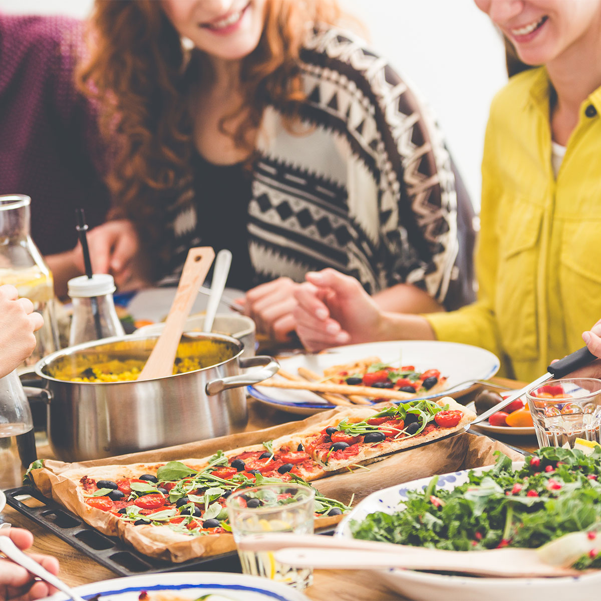 family sharing meal