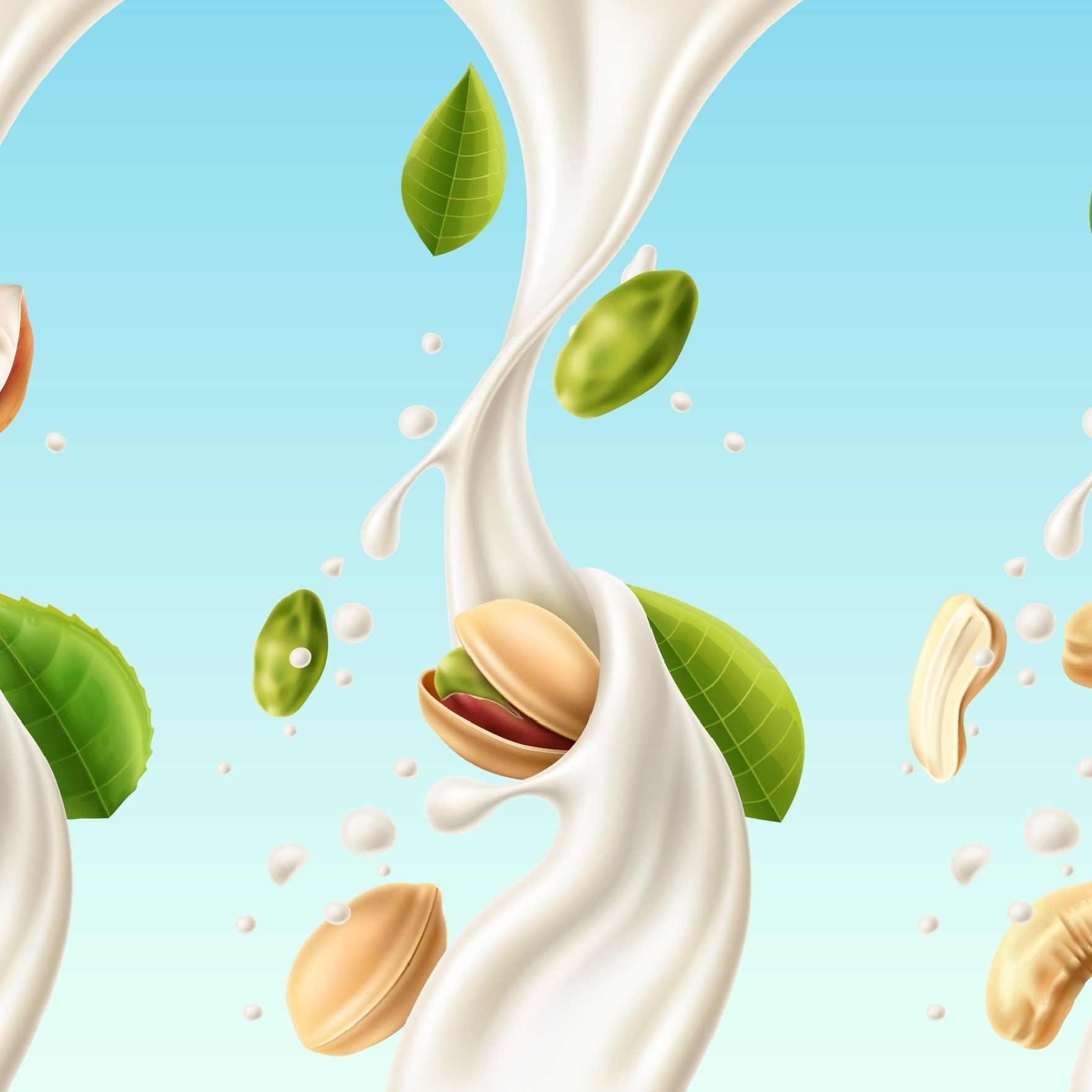 pistachio milk illustration