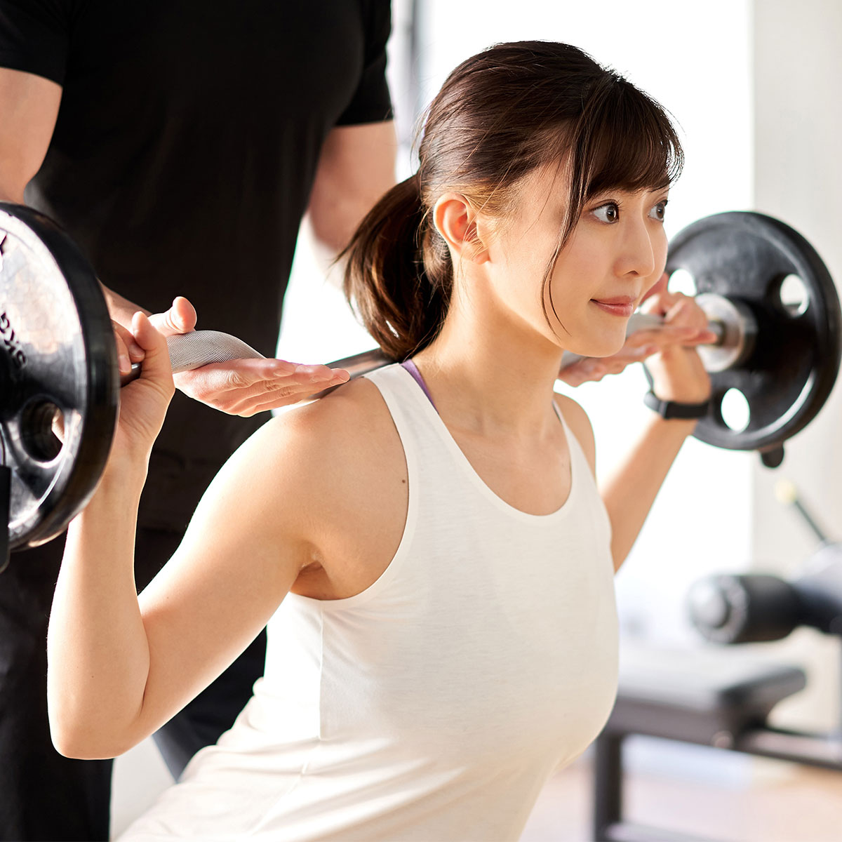 woman weight lifting