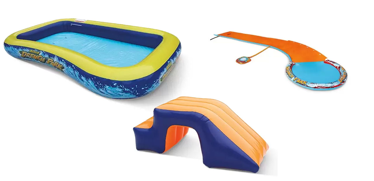 aldi banzai aqua drench 3-in-1 splash park