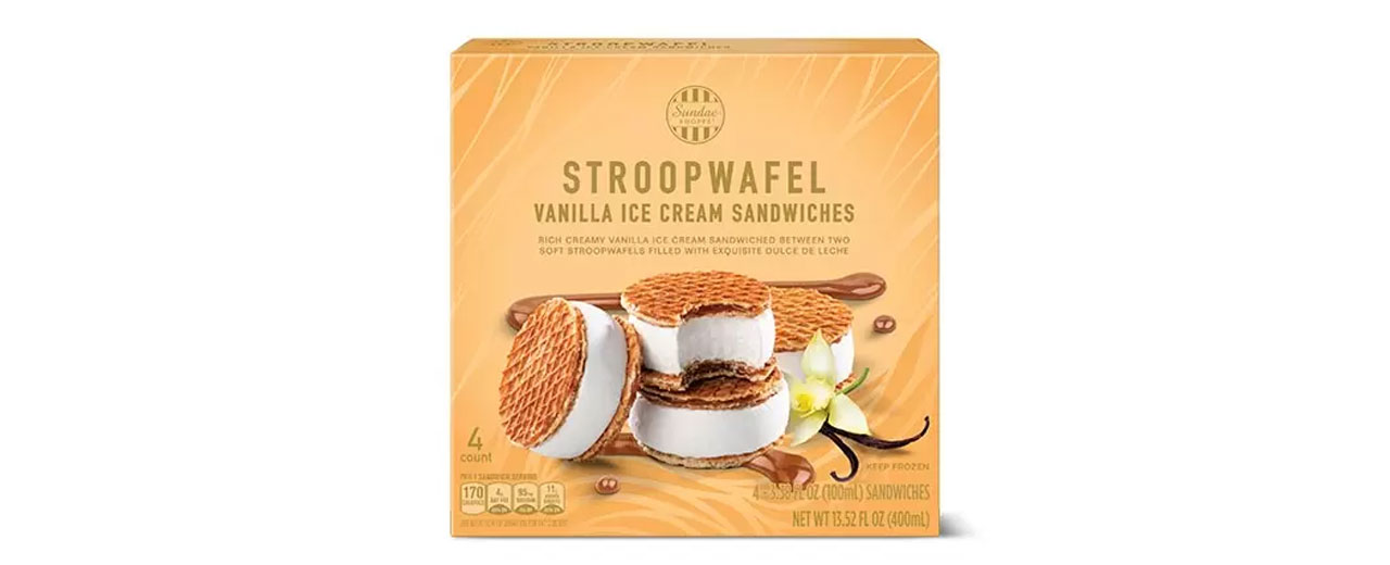 aldi sundae shoppe vanilla stroopwafel ice cream