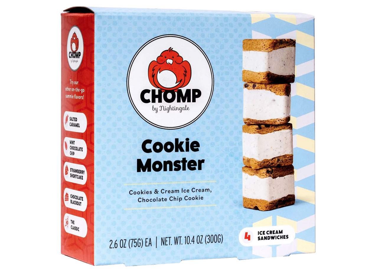 chomp by nightingale cookie monster ice cream sandwiches