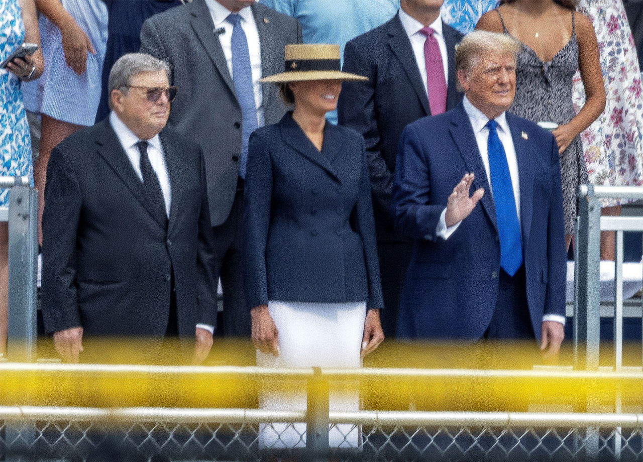 Donald Trump and Melania Trump at son Barron Trump's high school graduation