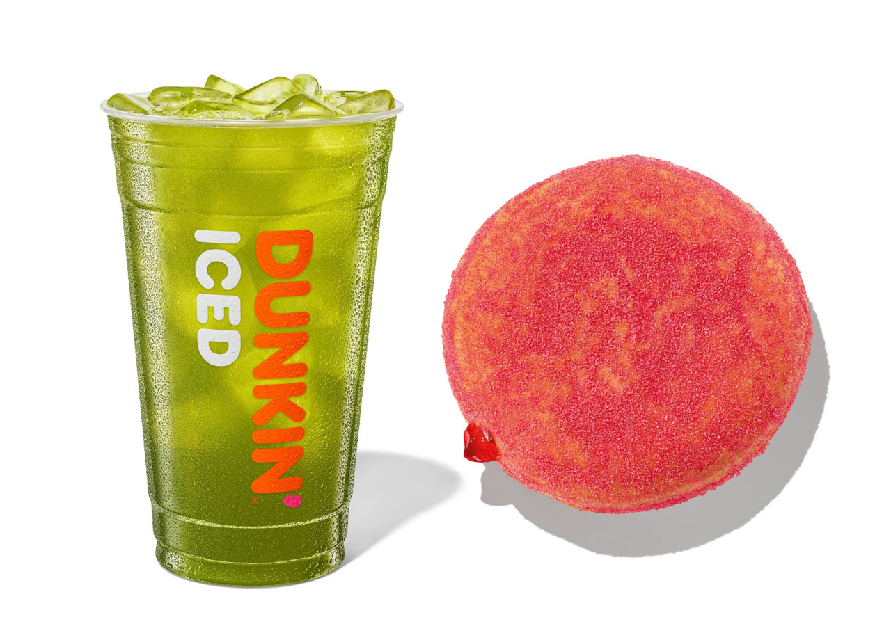 dunkin watermelon burst donut watermekon refresher