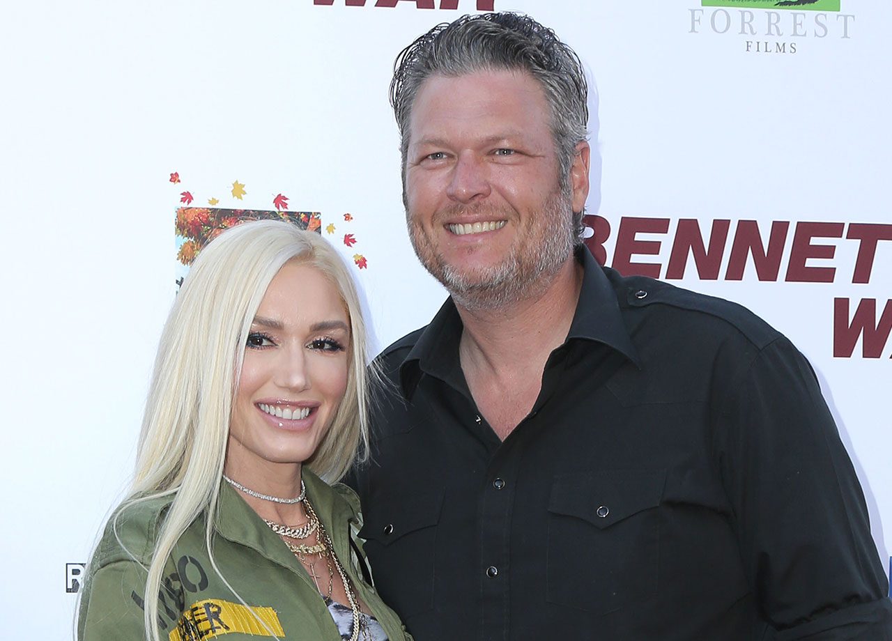 Gwen Stefani and Blake Shelton Bennetts War Los Angeles premiere