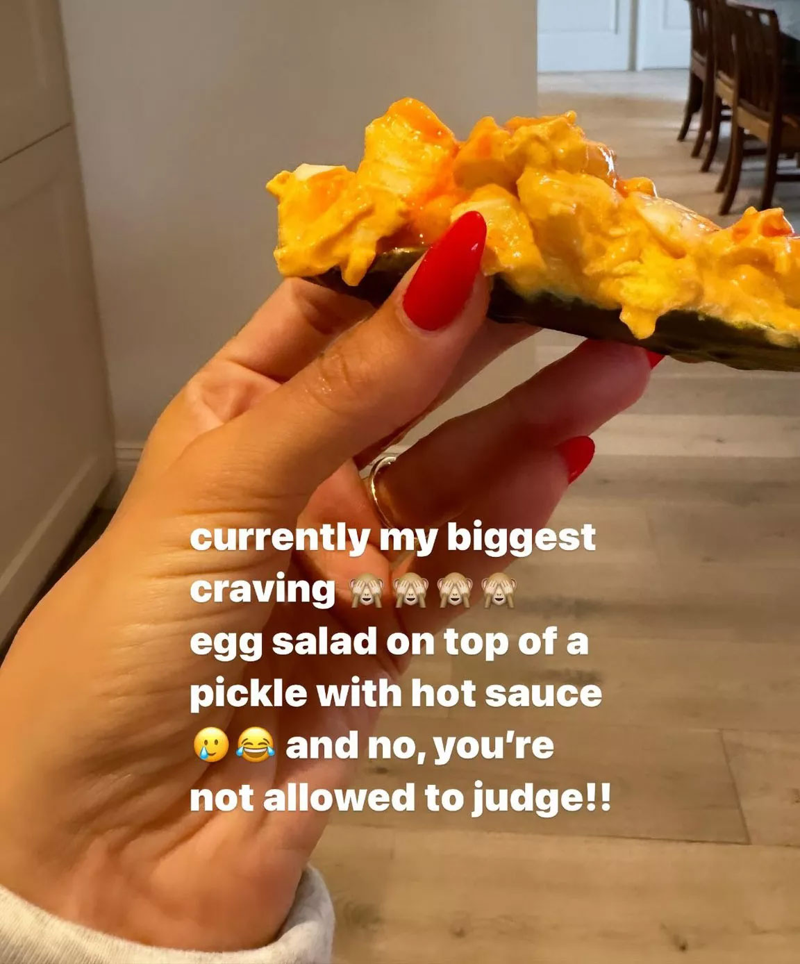 Hailey Bieber pregnancy craving Instagram Story