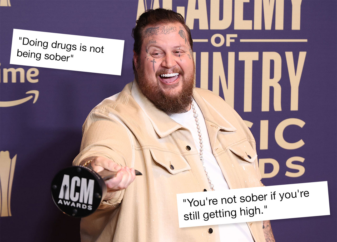 Jelly Roll ACM Awards red carpet with X quotes