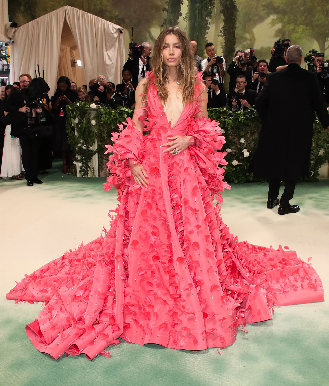 Jessica Biel Met Gala 2024 Sleeping Beauties Reawakening Fashion Garden of Time theme