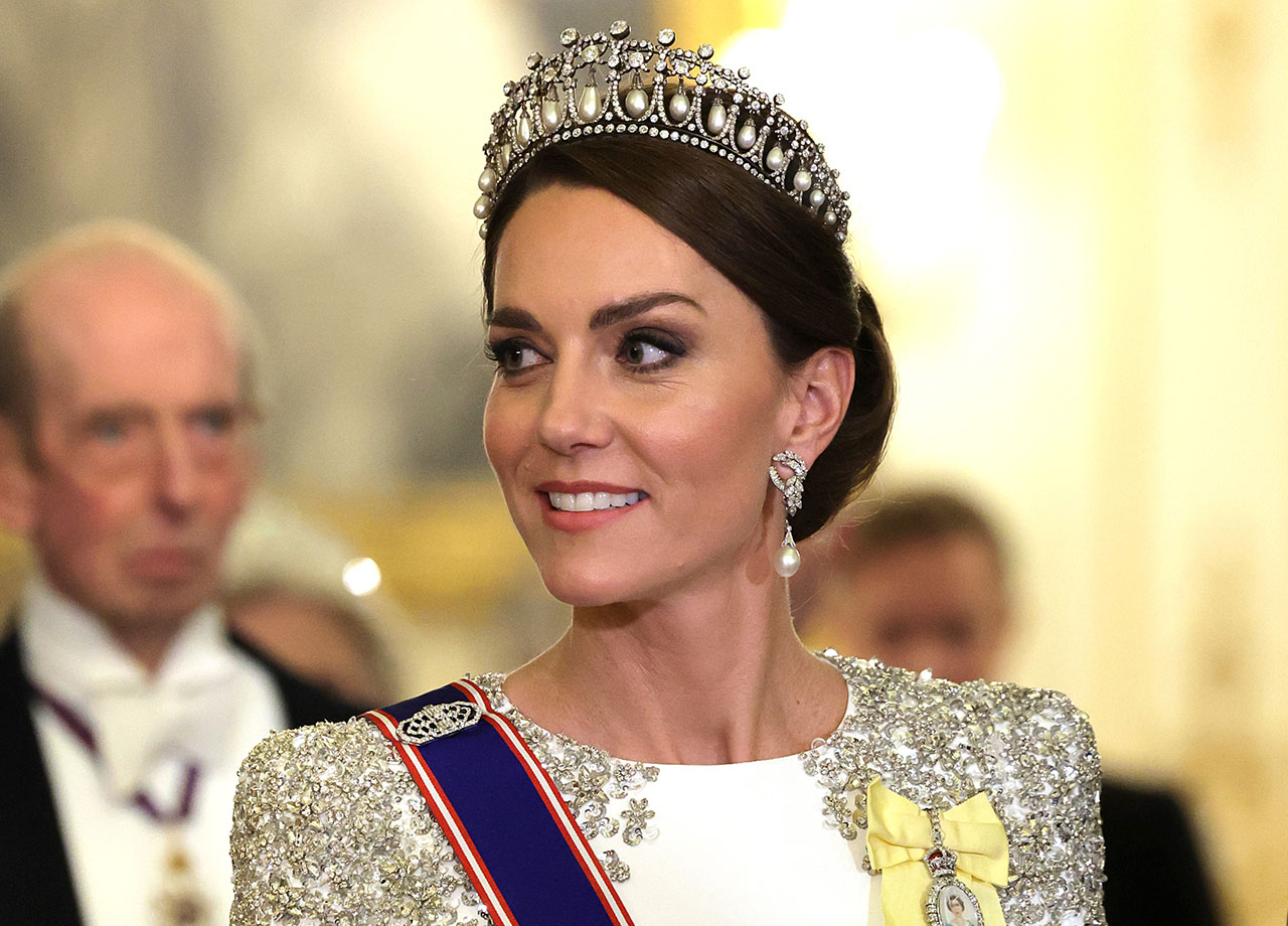 Kate Middleton closeup State Banquet for the President of the Republic of South Africa 2022