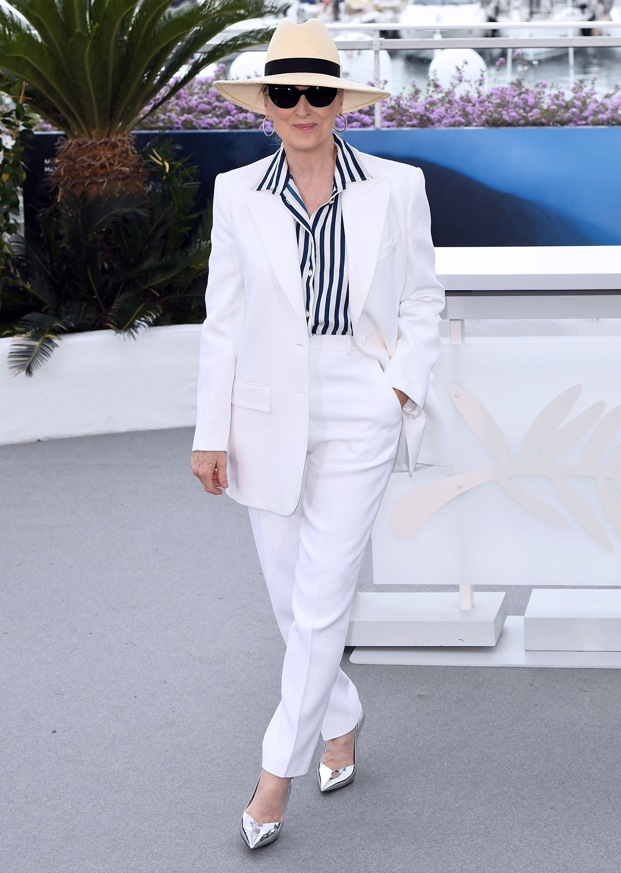 Meryl Streep white suit 77th annual Cannes Film Festival