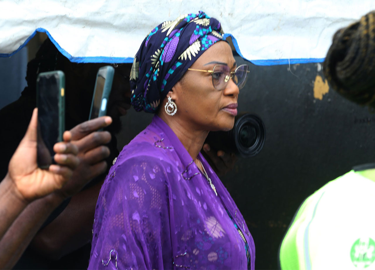 Oluremi Tinubu stands at polling unit 2023