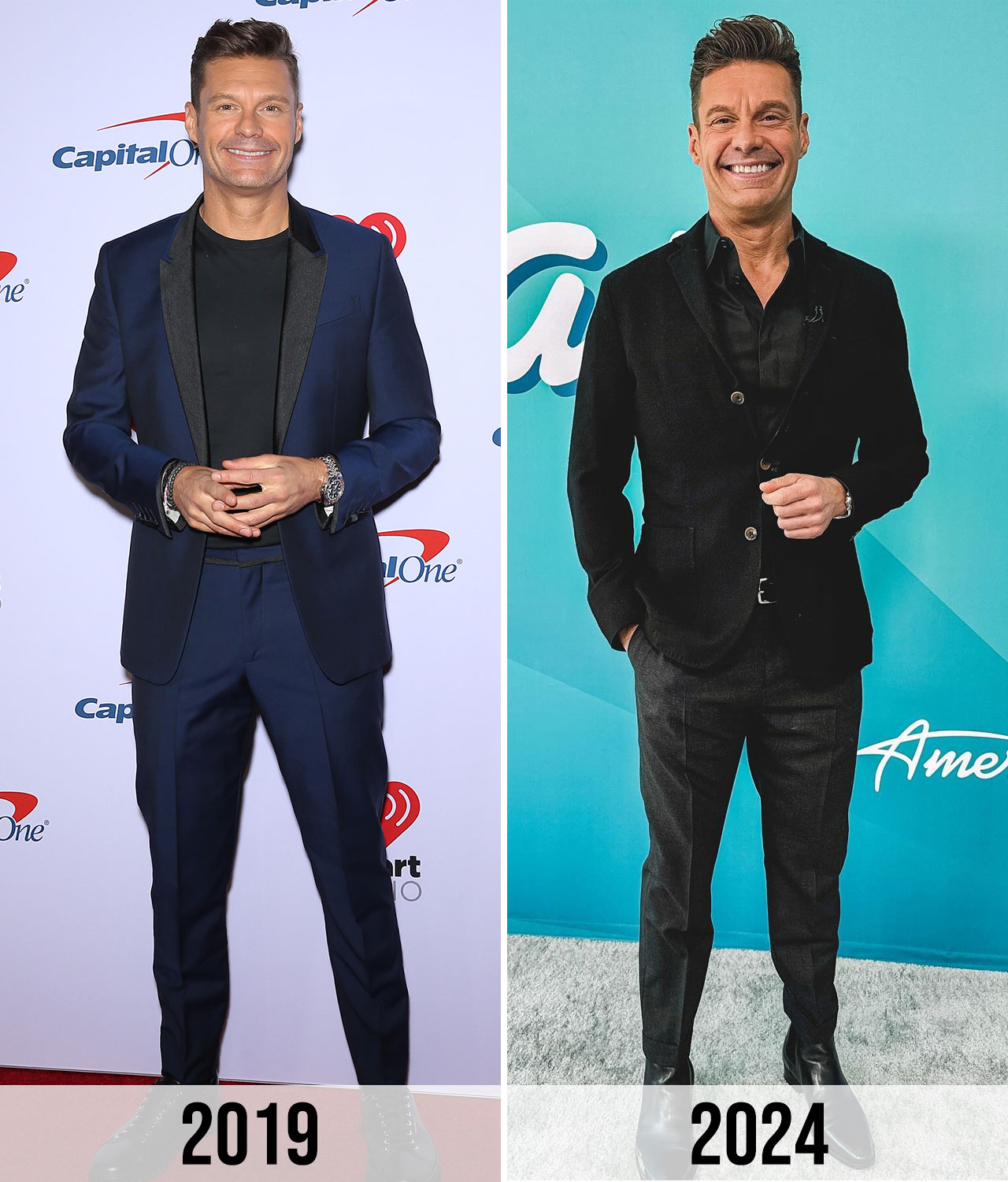 Ryan Seacrest 2019 vs 2024 weight loss