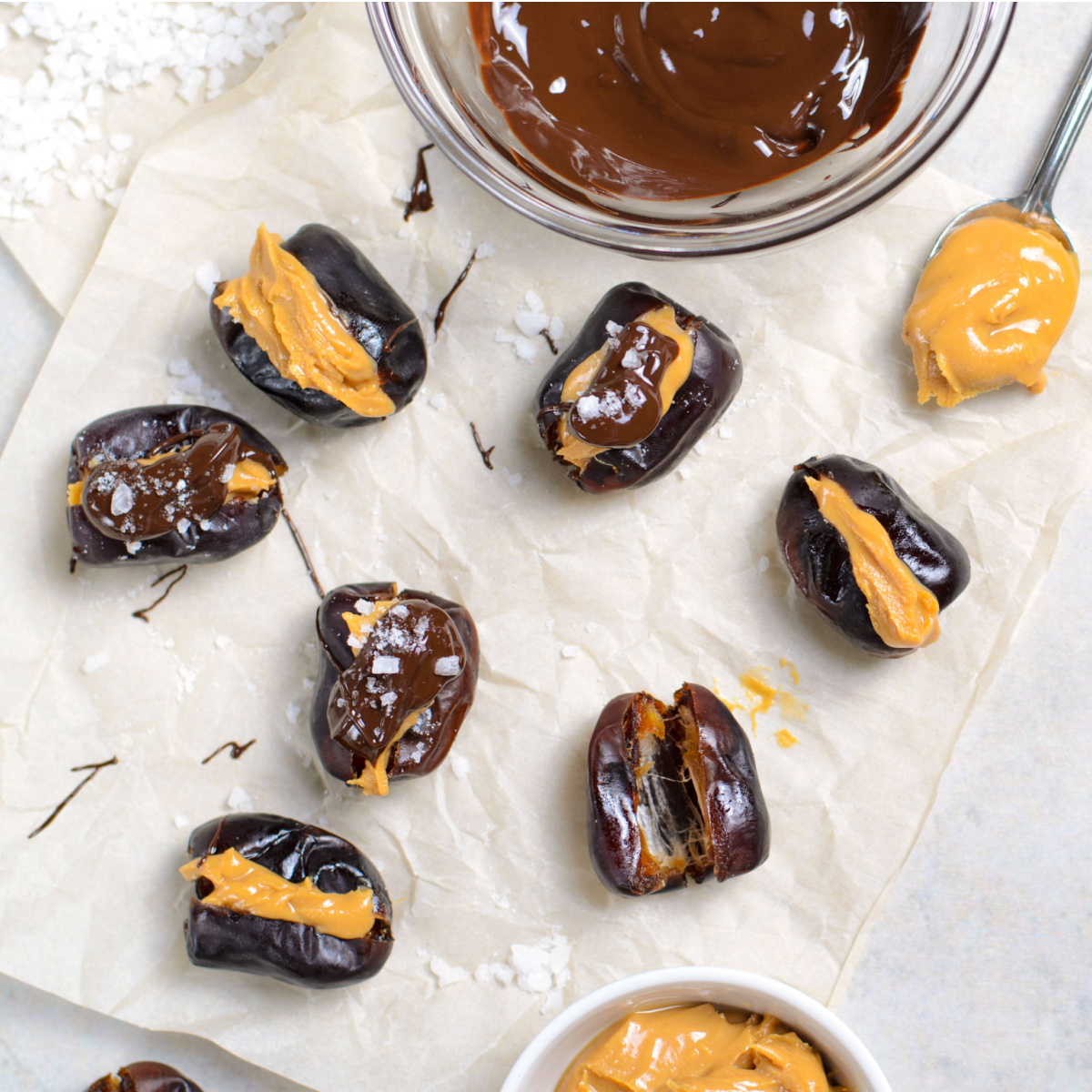 almond butter stuffed dates