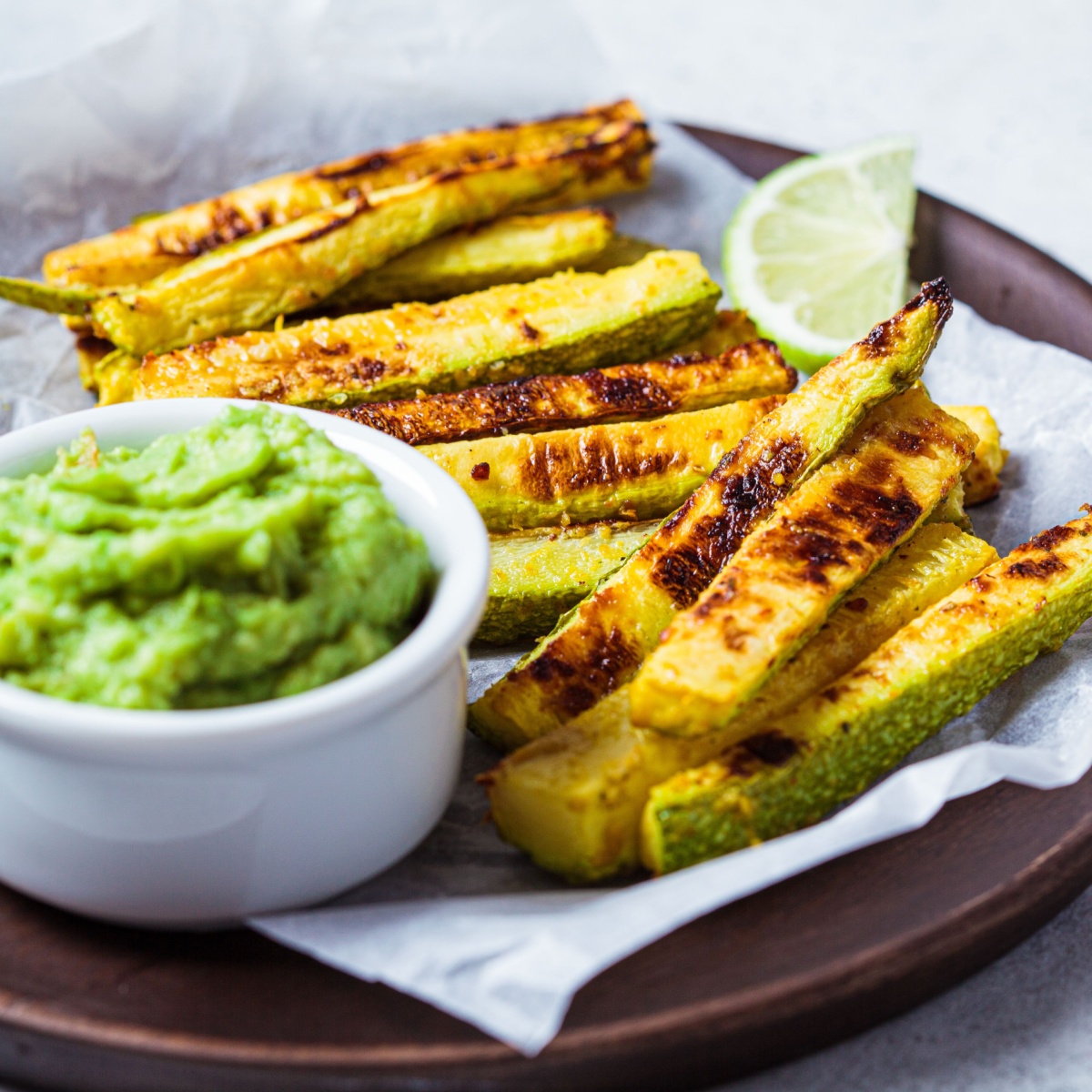 guac with veggie sticks