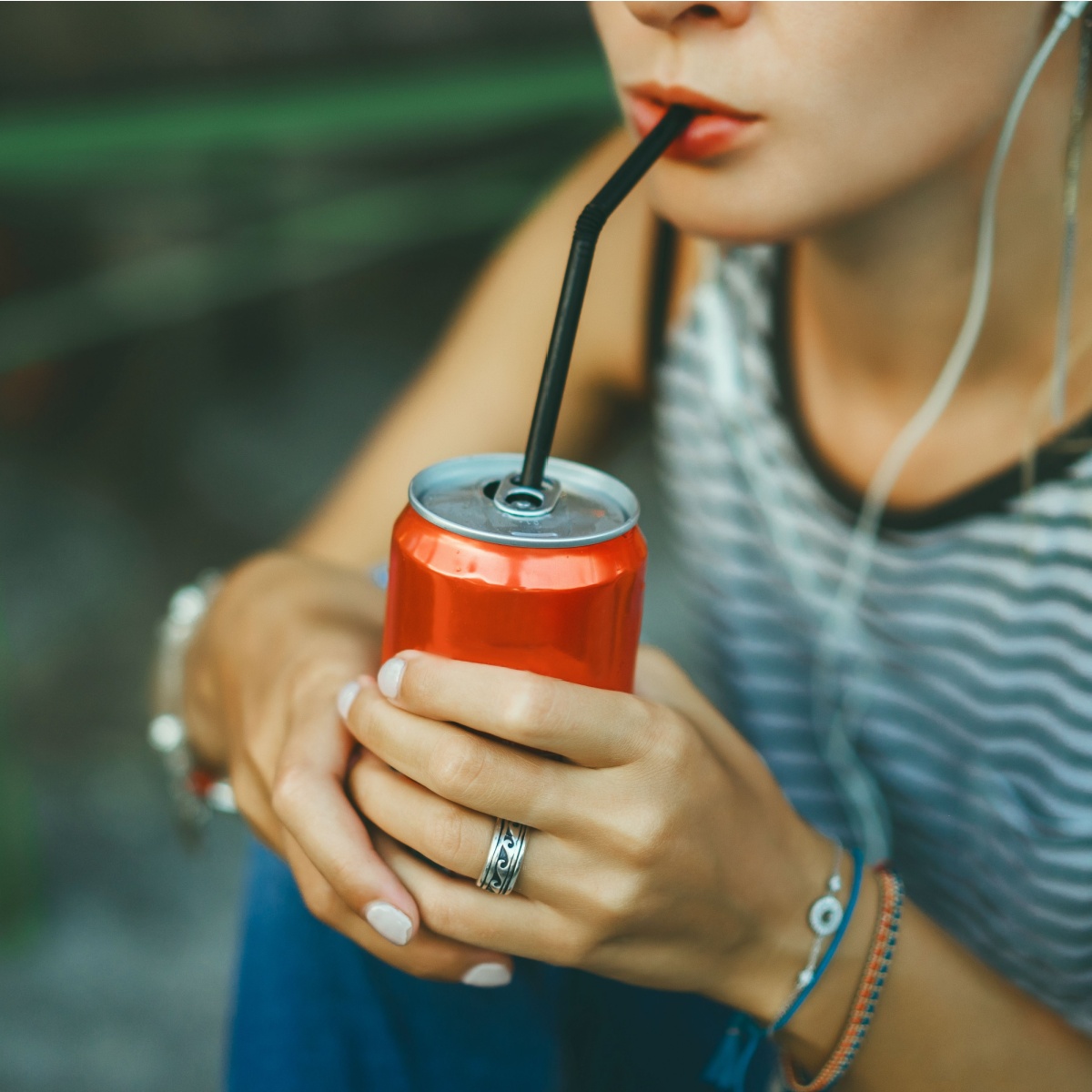 girl drinking soda