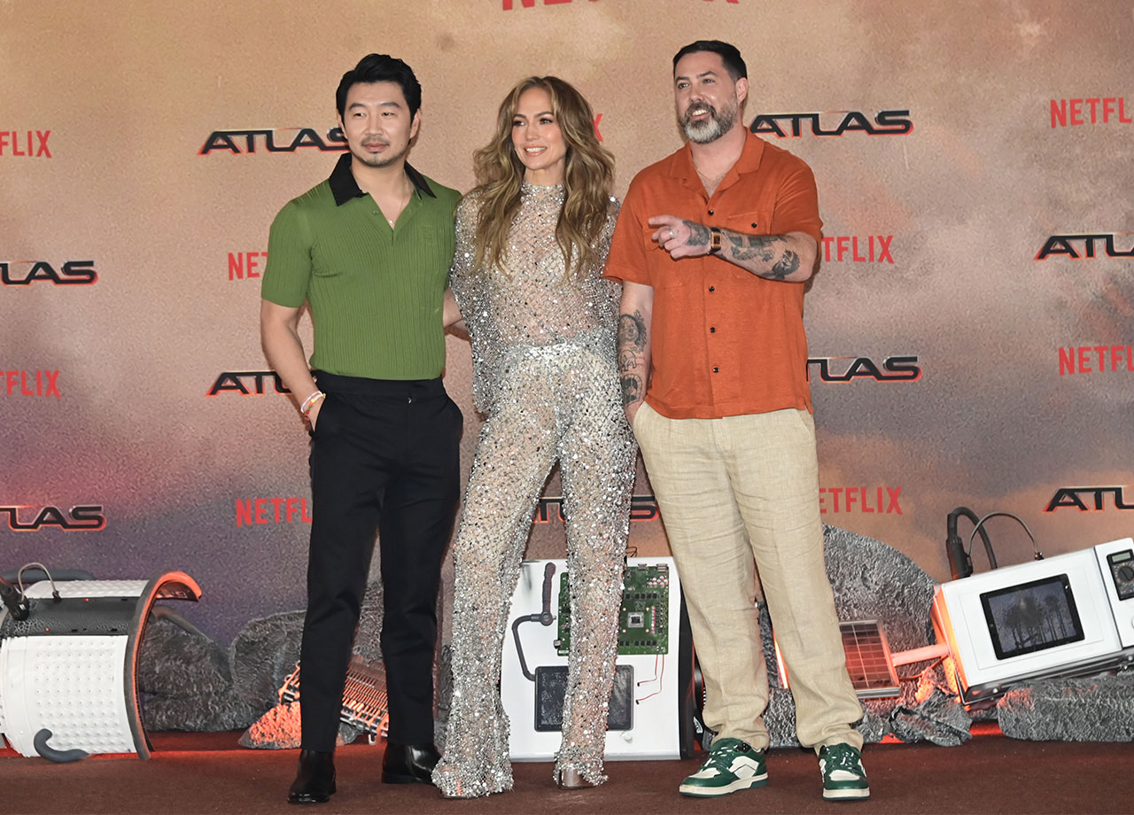 Jennifer Lopez press conference for Atlas