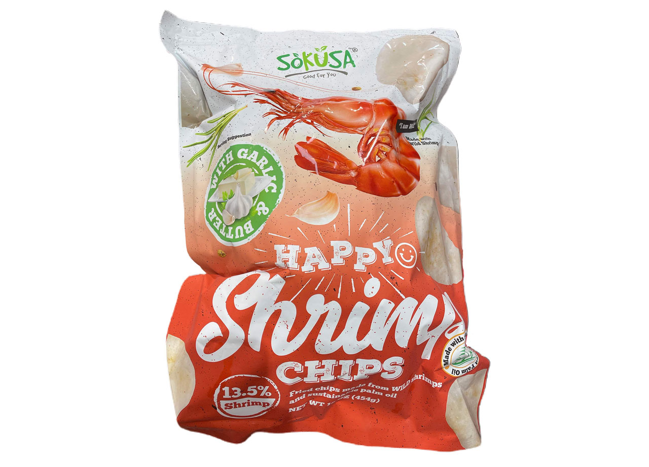 sokusa happy shrimp chips