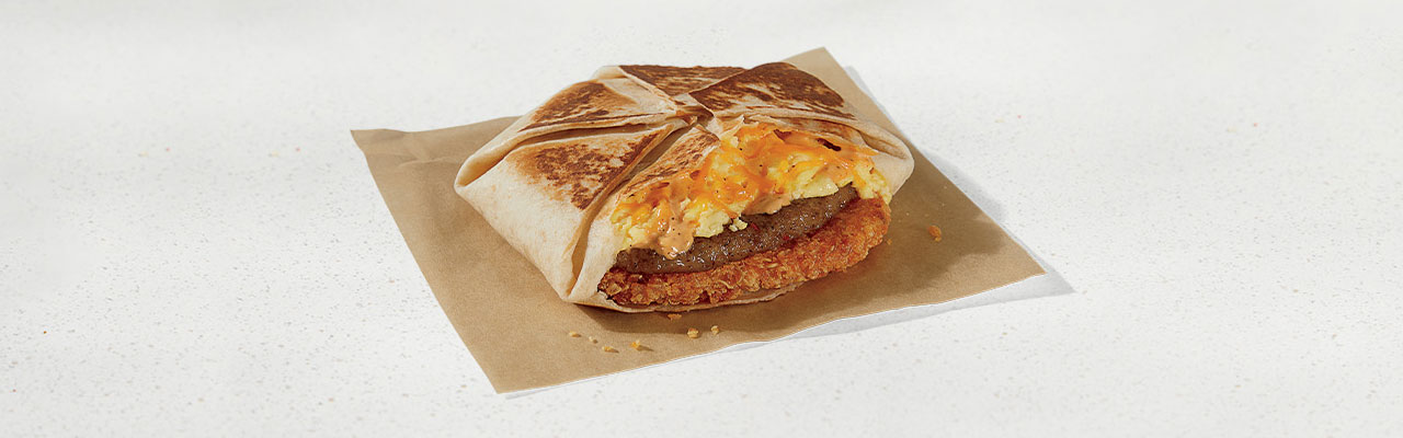 breakfast crunchwrap sausage