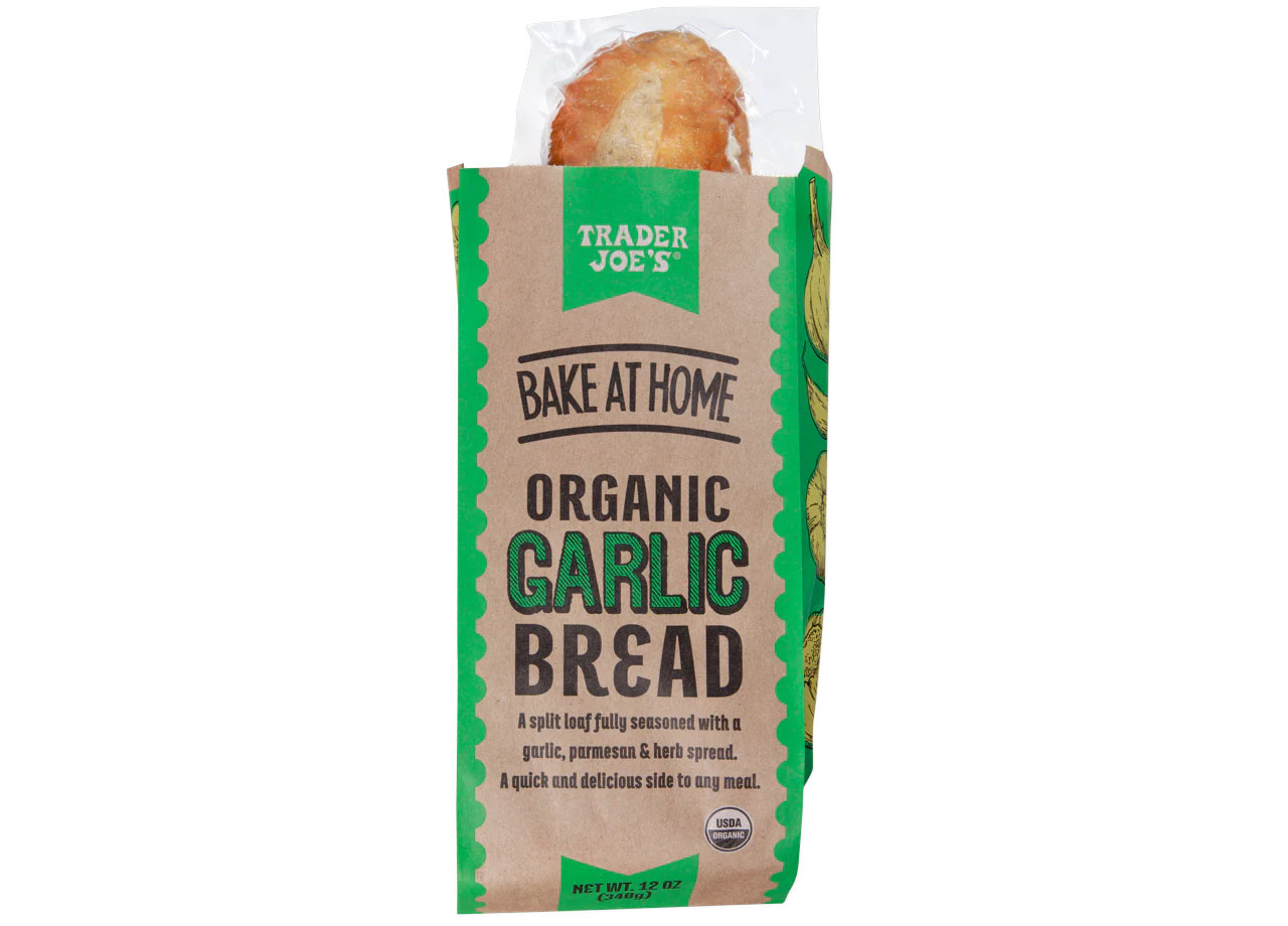 trader joes bake at home organic garlic bread