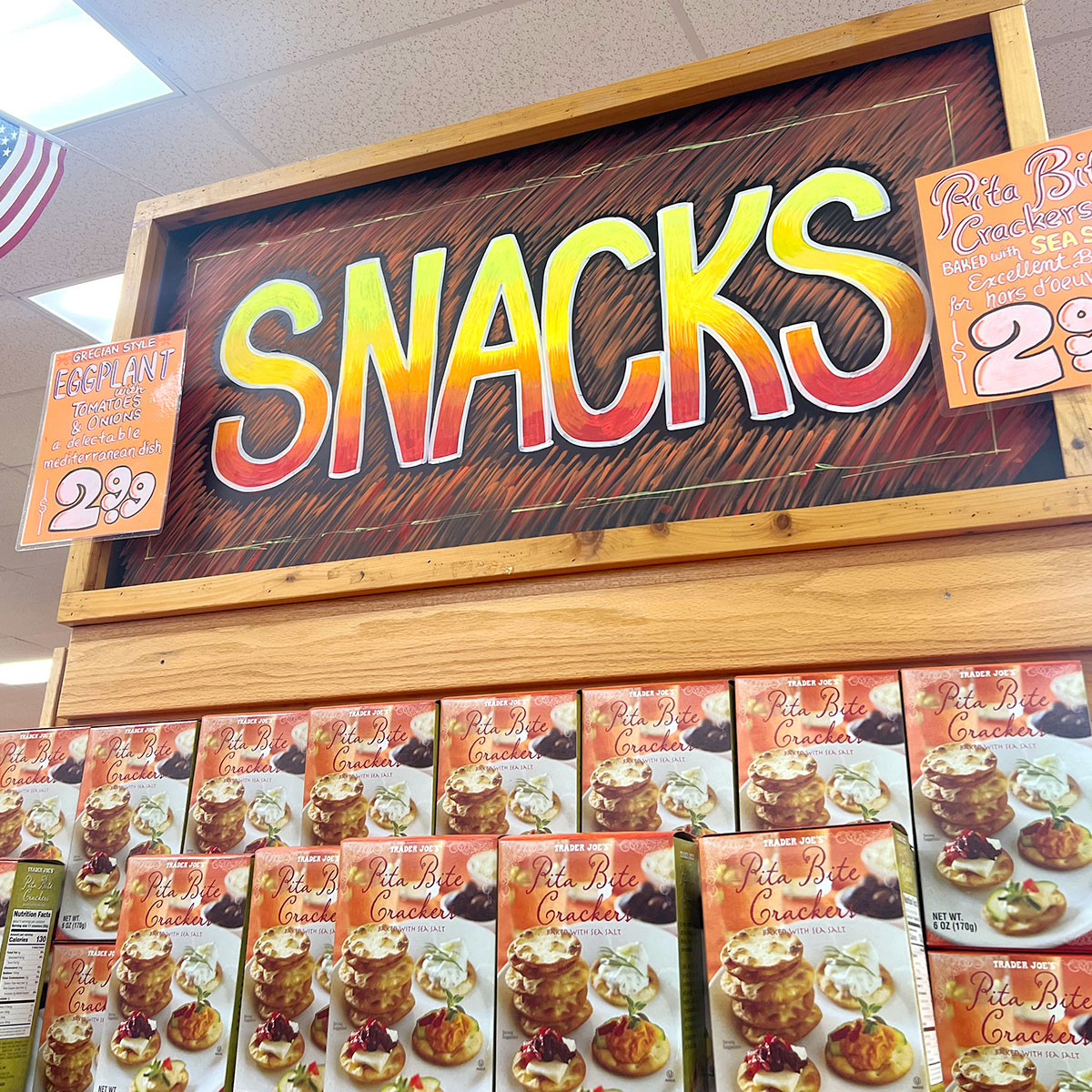 trader joes snack aisle