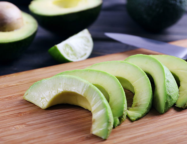 slices of avocado