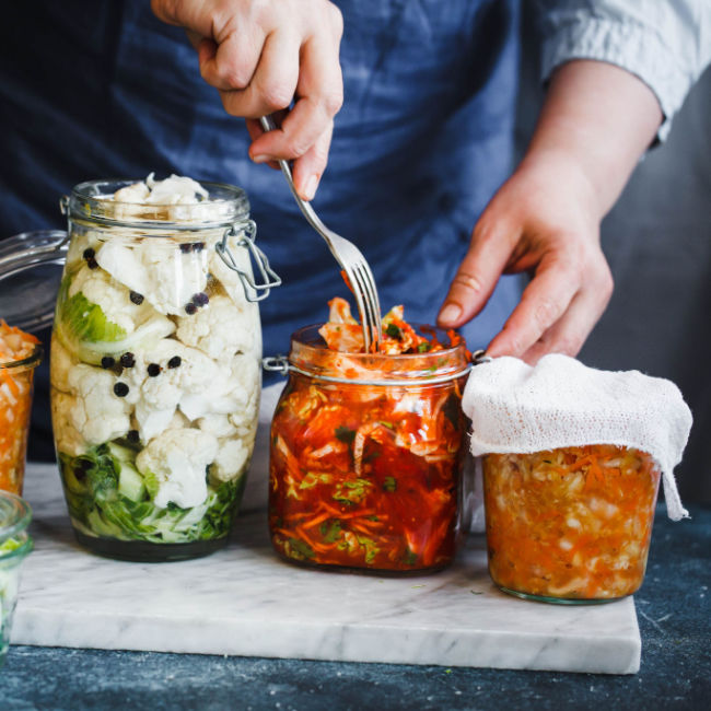 fermented foods in jars