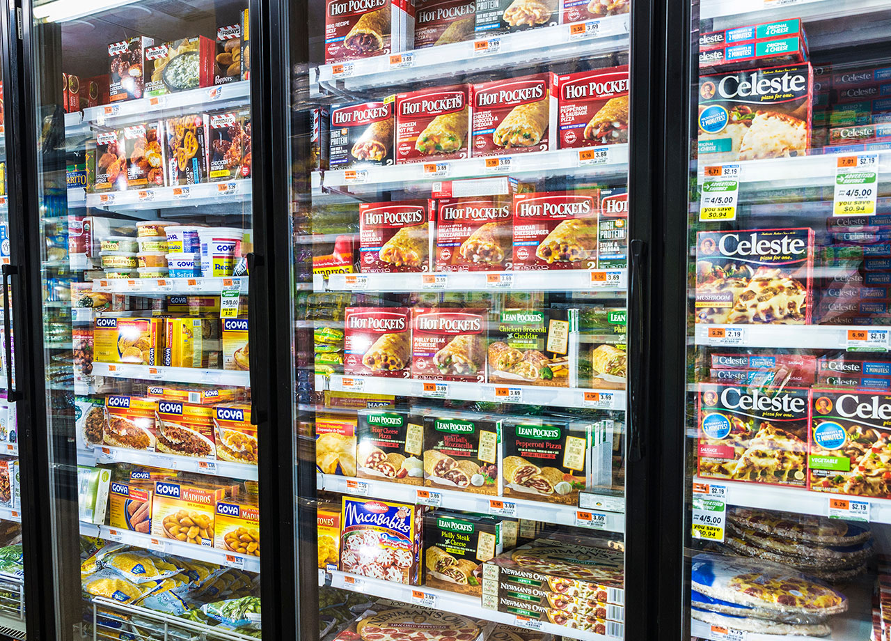 frozen meals at the store