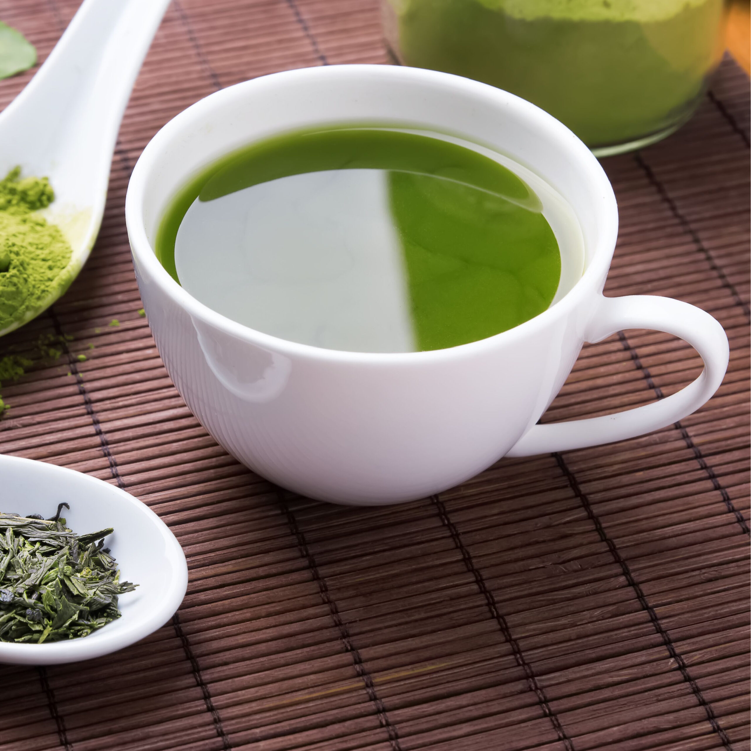 green tea in cup