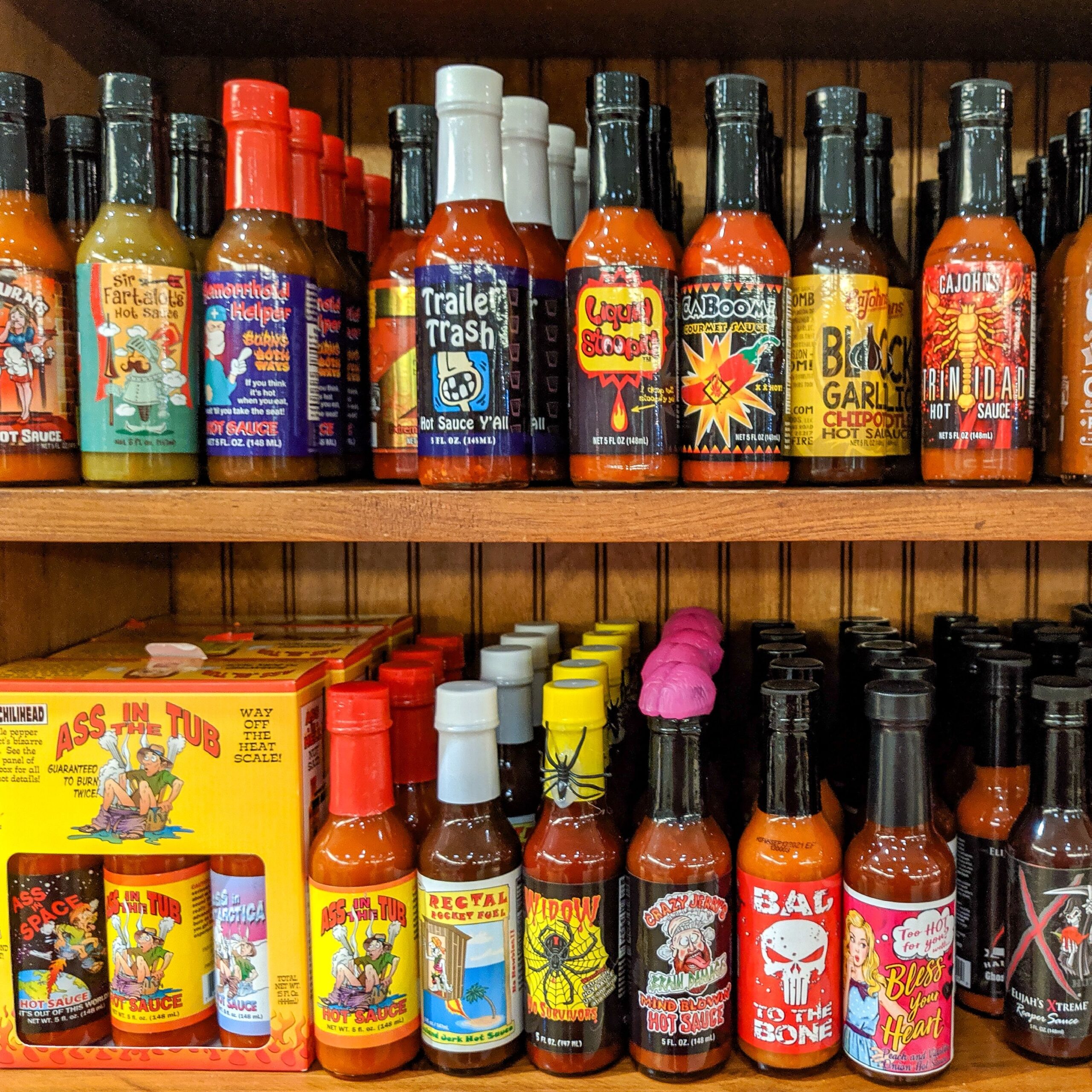 hot sauce on store shelves