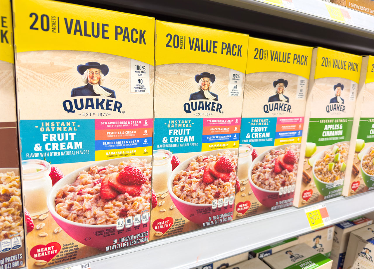 instant oatmeal packs at the store