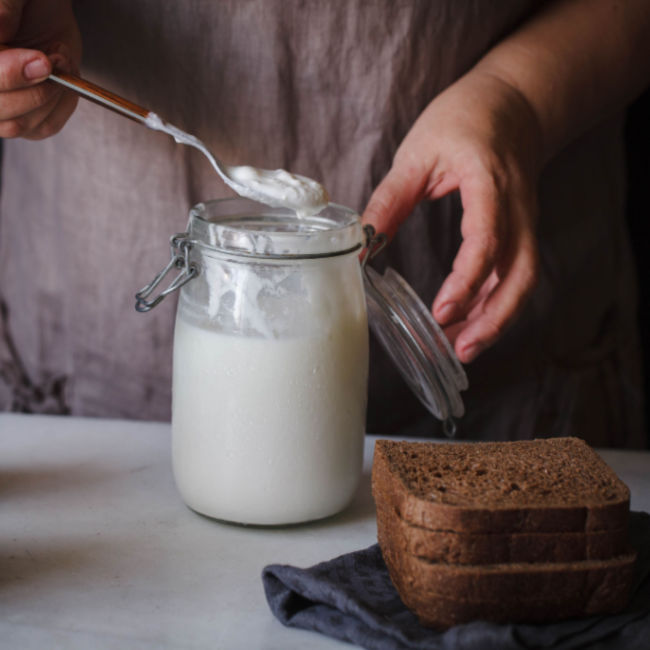 kefir in a jar