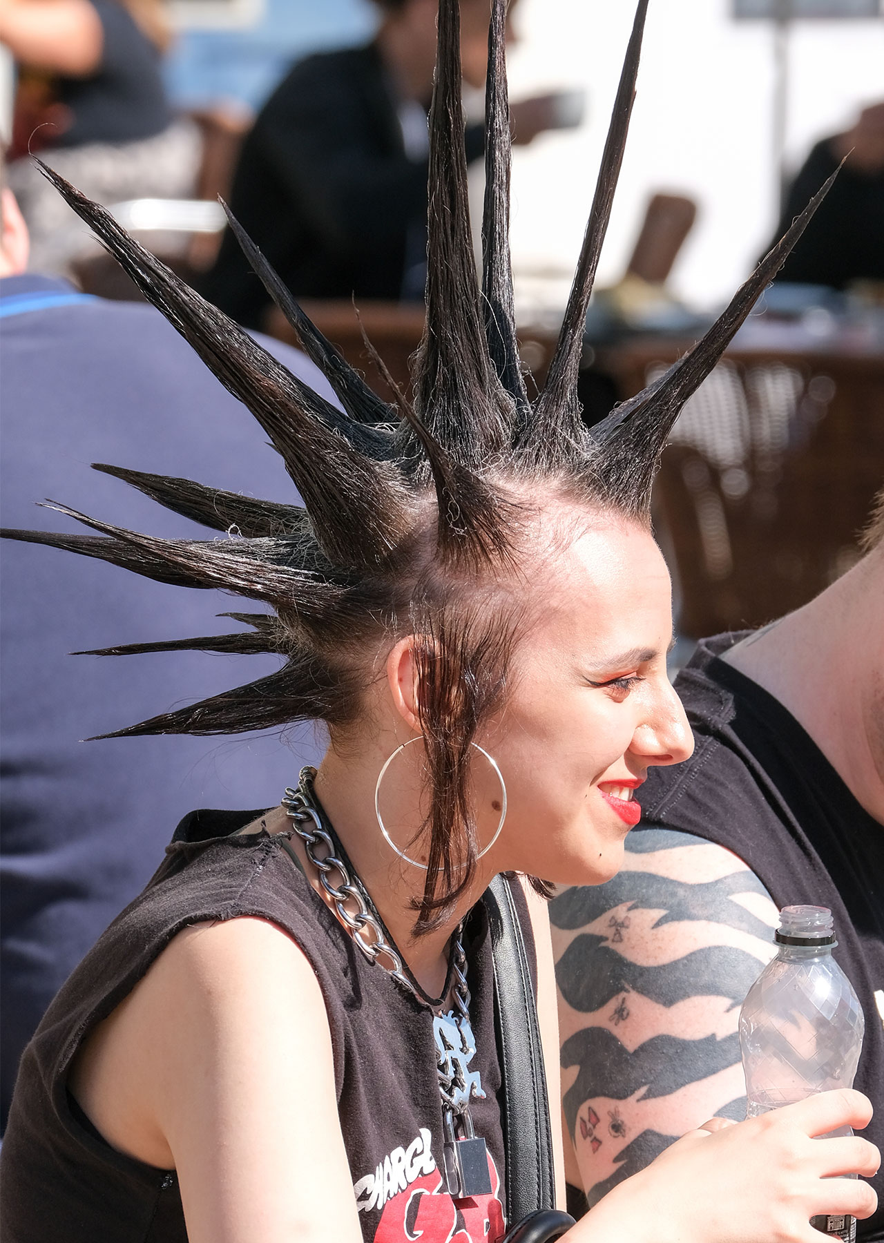 1970s inspired spiky punk hair