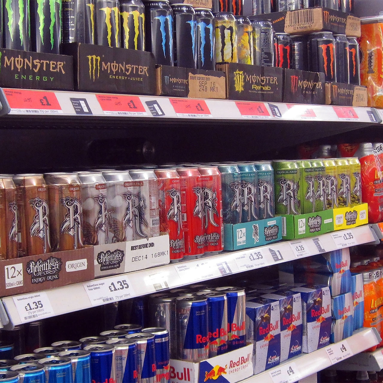 energy drink aisle