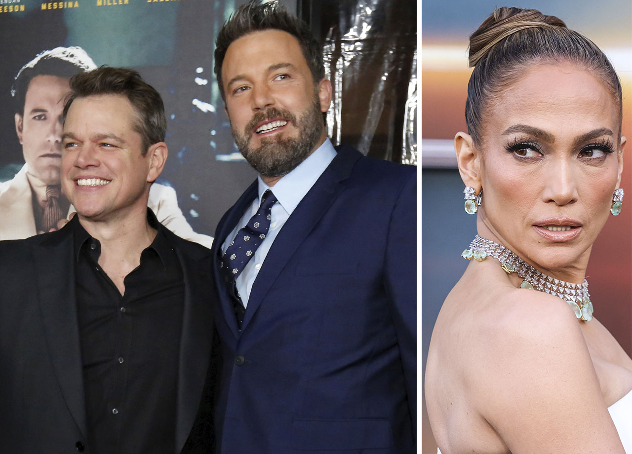 Matt Damon with Ben Affleck and Jennifer Lopez