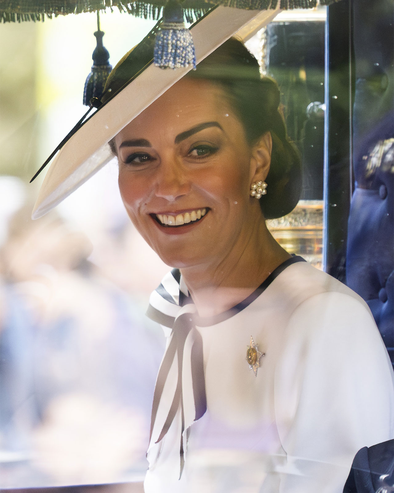 Kate Middleton arrives to Trooping the Color 2024 in a carriage