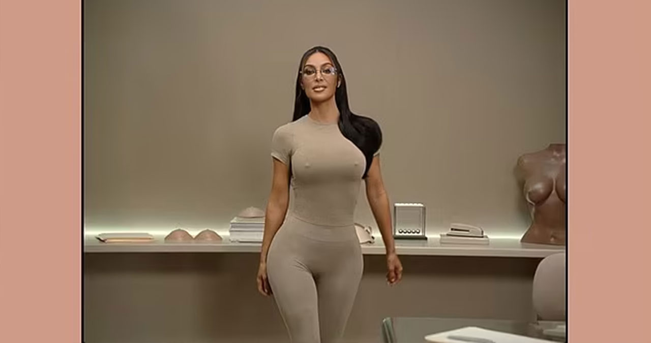 Kim Kardashian SKIMS nipple bra commercial