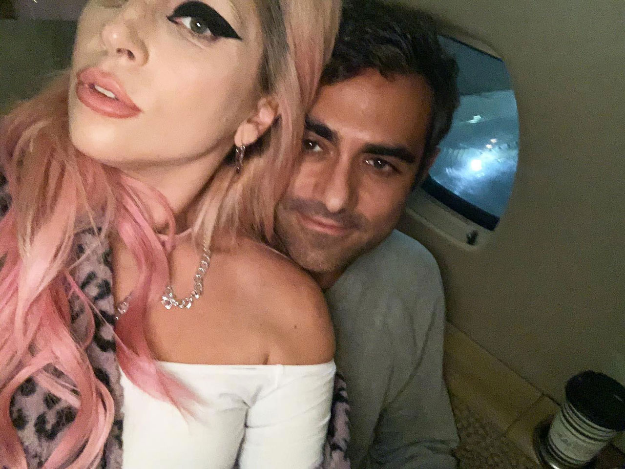 Lady gaga wearing big eyeliner with michael polansky