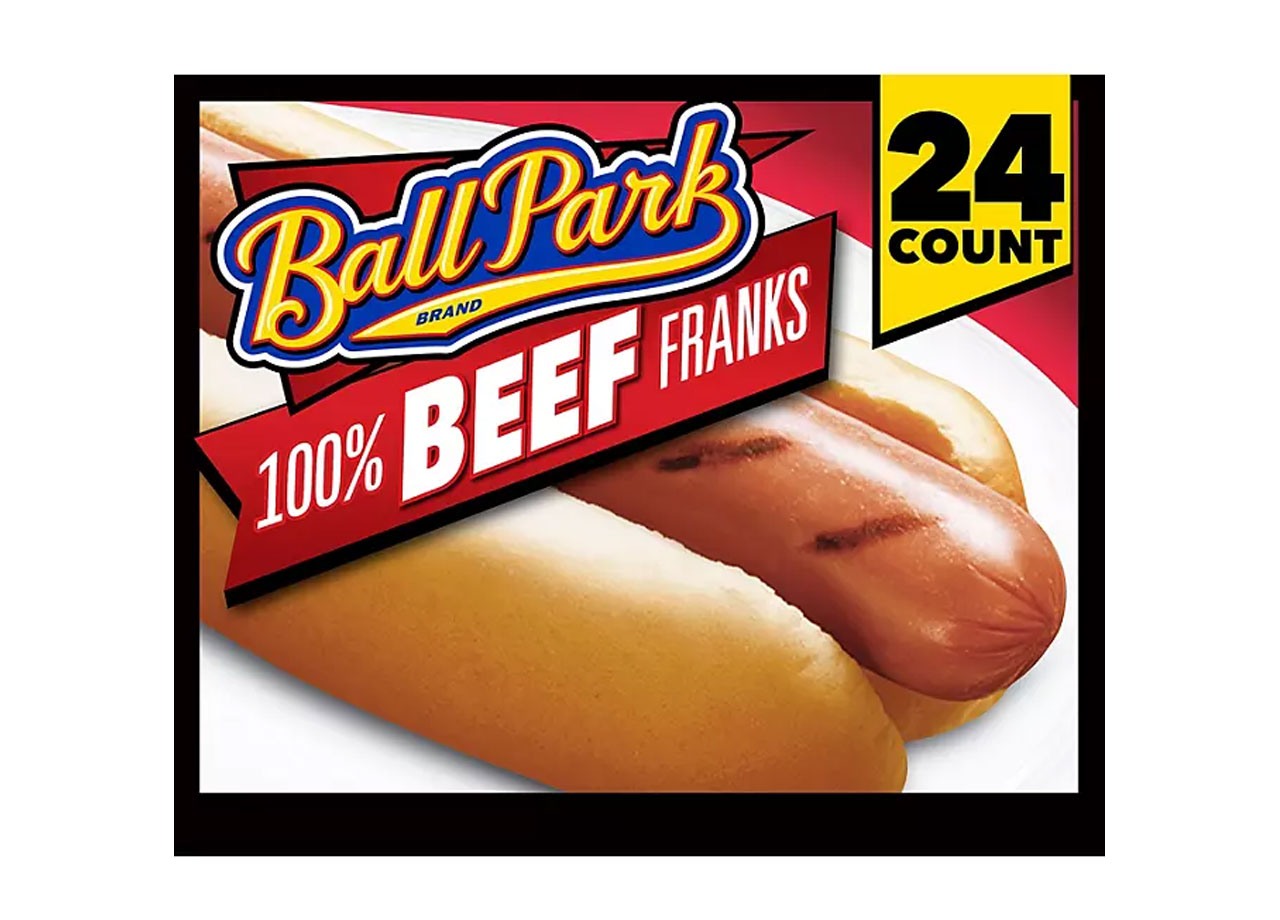 ball park 100% beef hot dogs