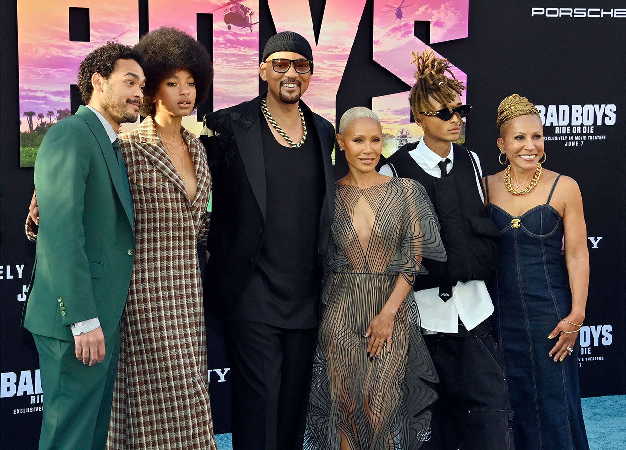 Will Smith and family at Bad Boys Ride or Die premiere