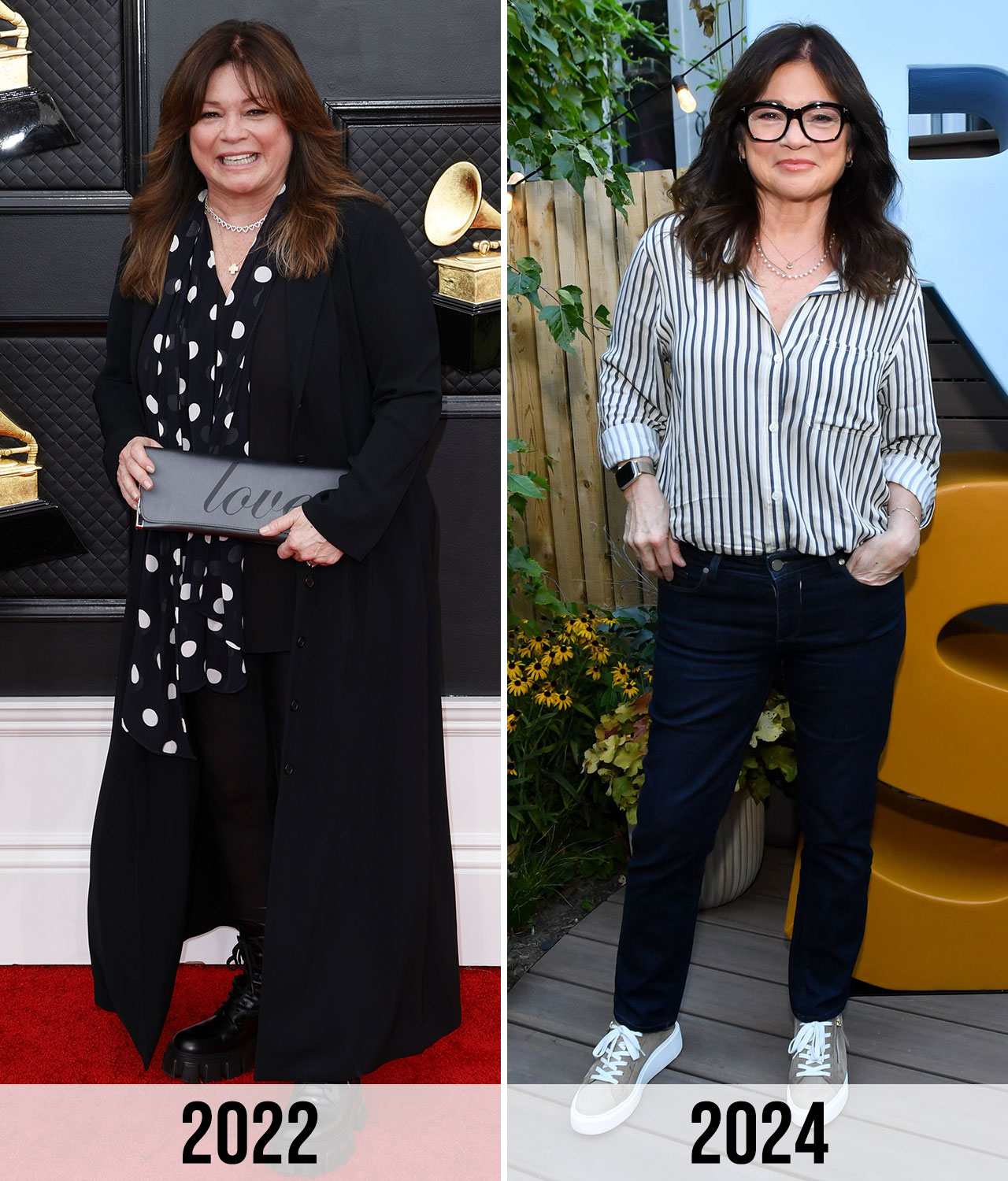 Valerie Bertinelli weight loss before and after 2022 vs 2024