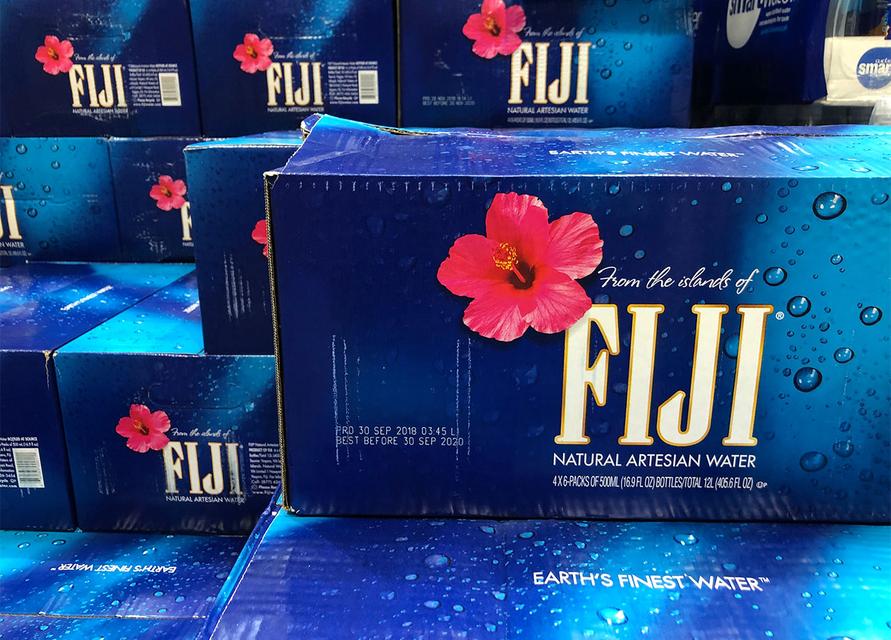 cases of fiji water