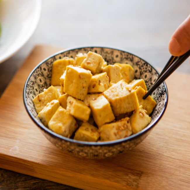 tofu in bowl