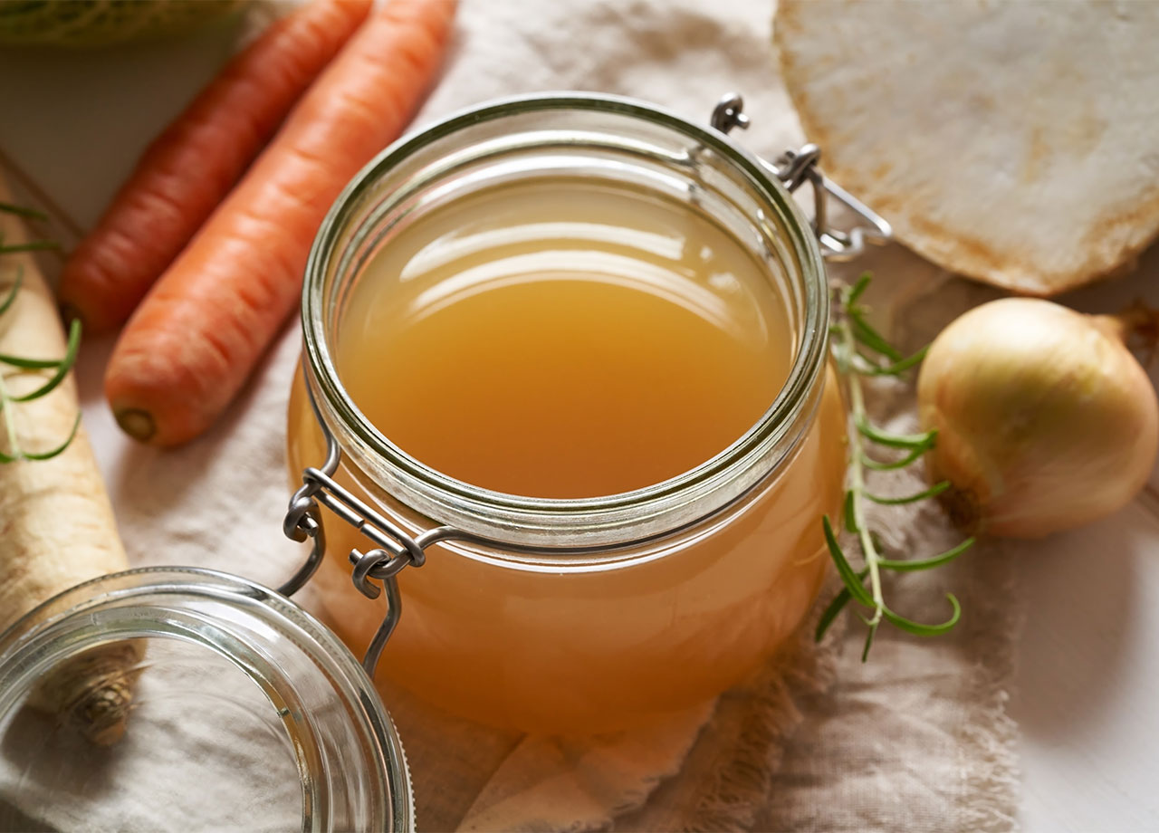 bone broth in a jar