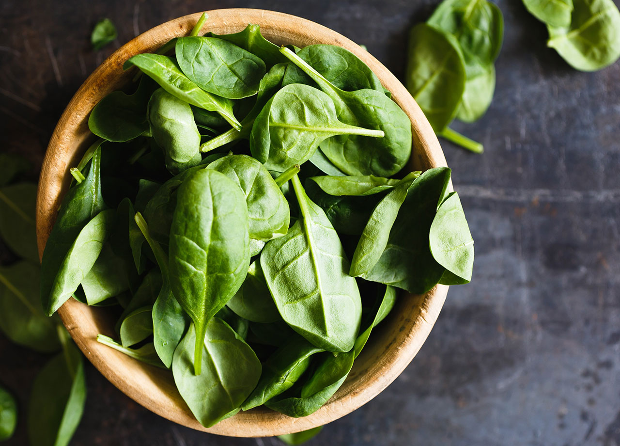 spinach in a bowl