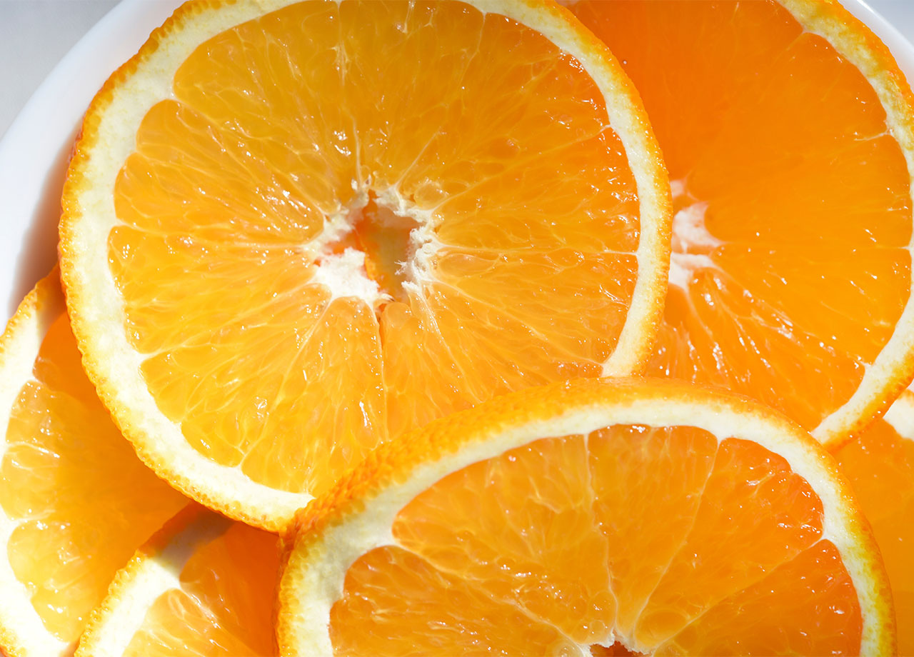 citrus fruits slices on plate