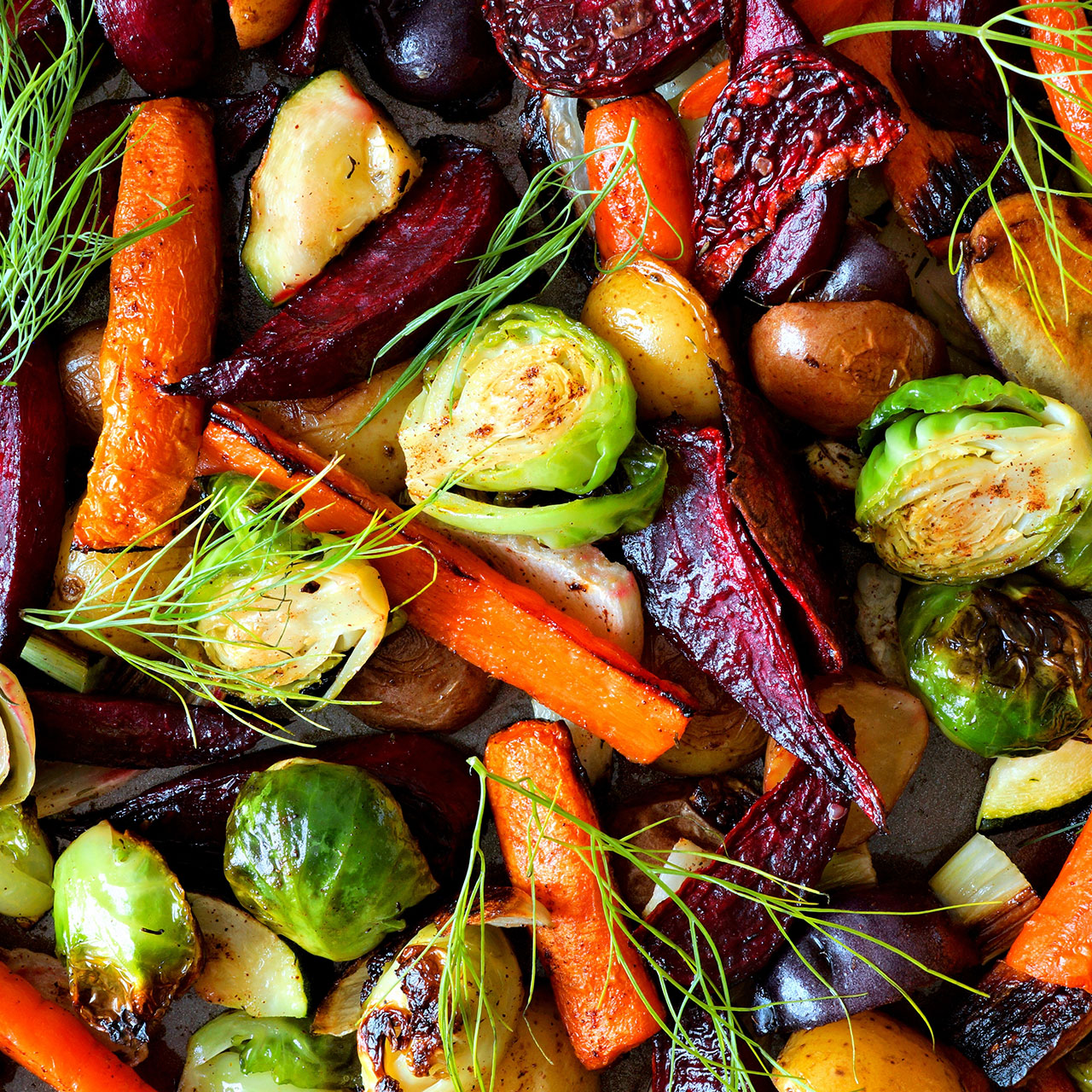 pan of high-fiber vegetables