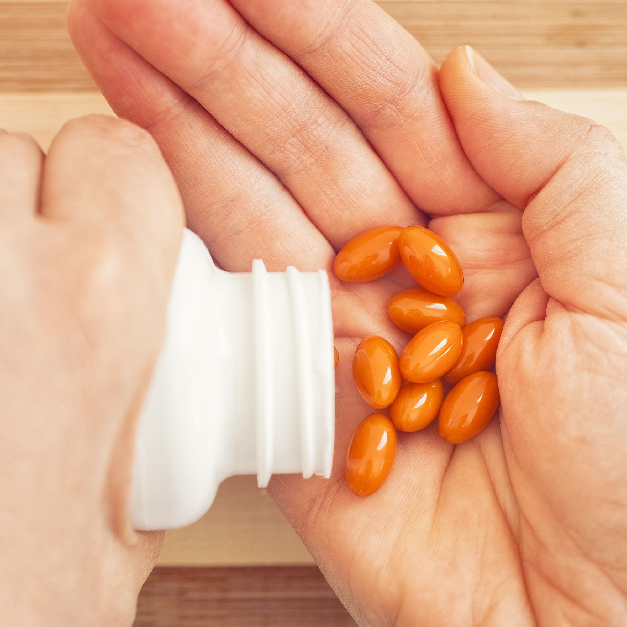 handful of orange supplements