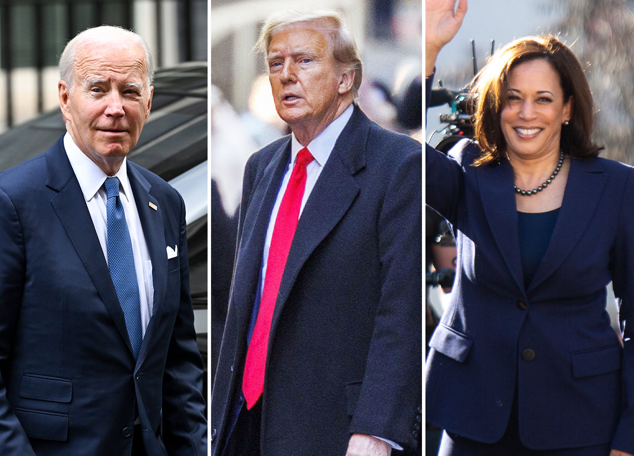 Joe Biden, Donald Trump, Kamala Harris