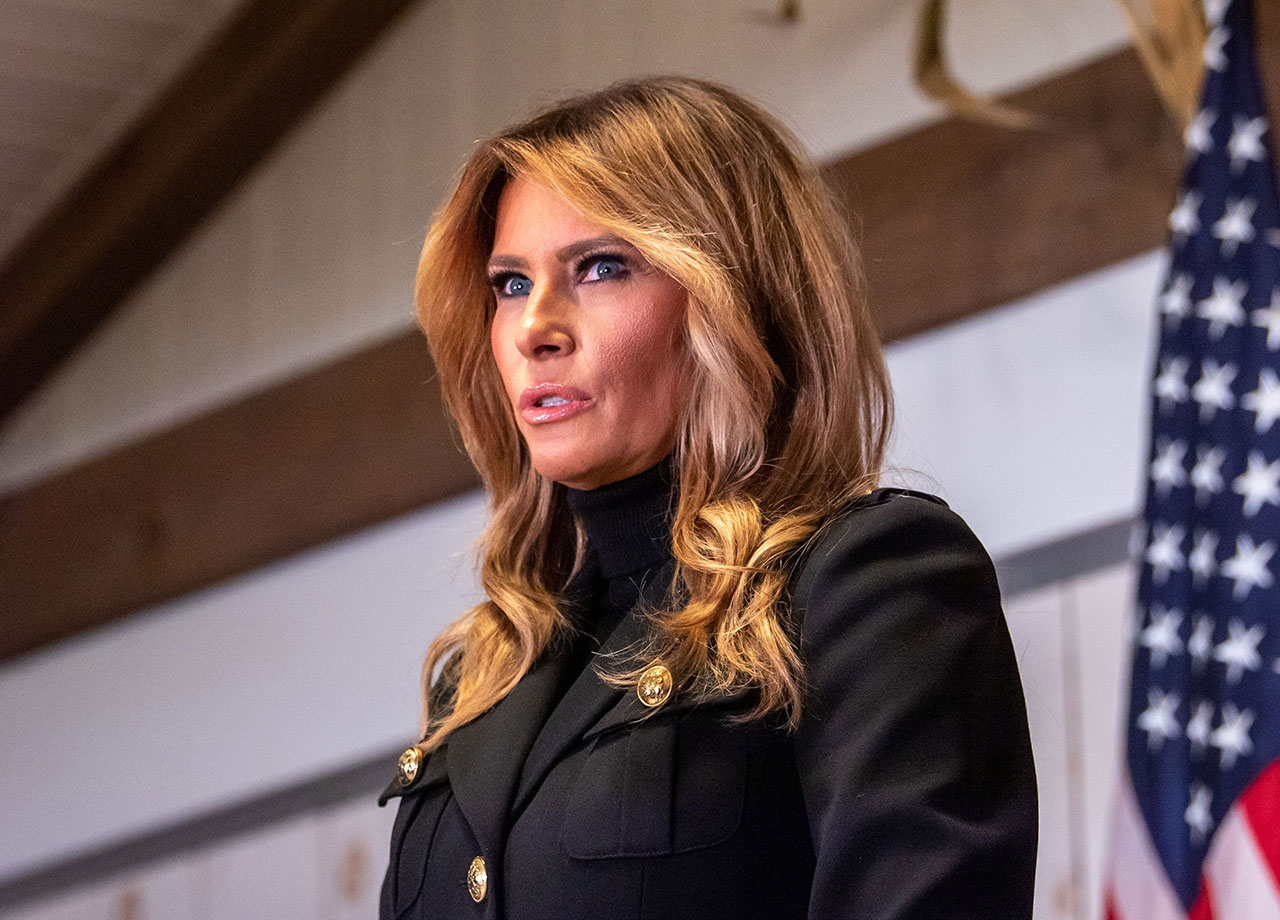 Melania Trump speaks at Make America Great Again event Whitewoods in Wapwallopen PA